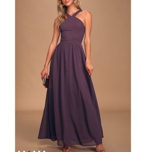 Air of Romance Dusty Purple Maxi Dress